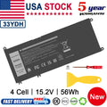 New 33YDH Battery for Dell Inspiron 7577 Latitude 3380 3480 3490 3580 3590 US