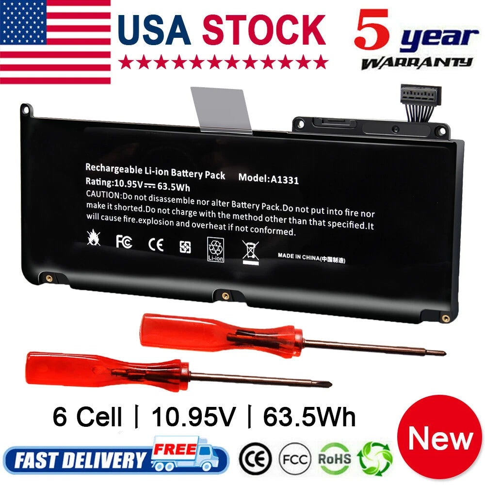 Battery A1331 for Apple MacBook 13" A1342 (White Unibody 2009-2010) PC Fast Ship
