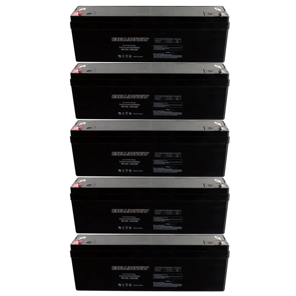 NEW 5pc 12V 2.2Ah SLA Battery EB1222 For UB1222, D5739, PS1220