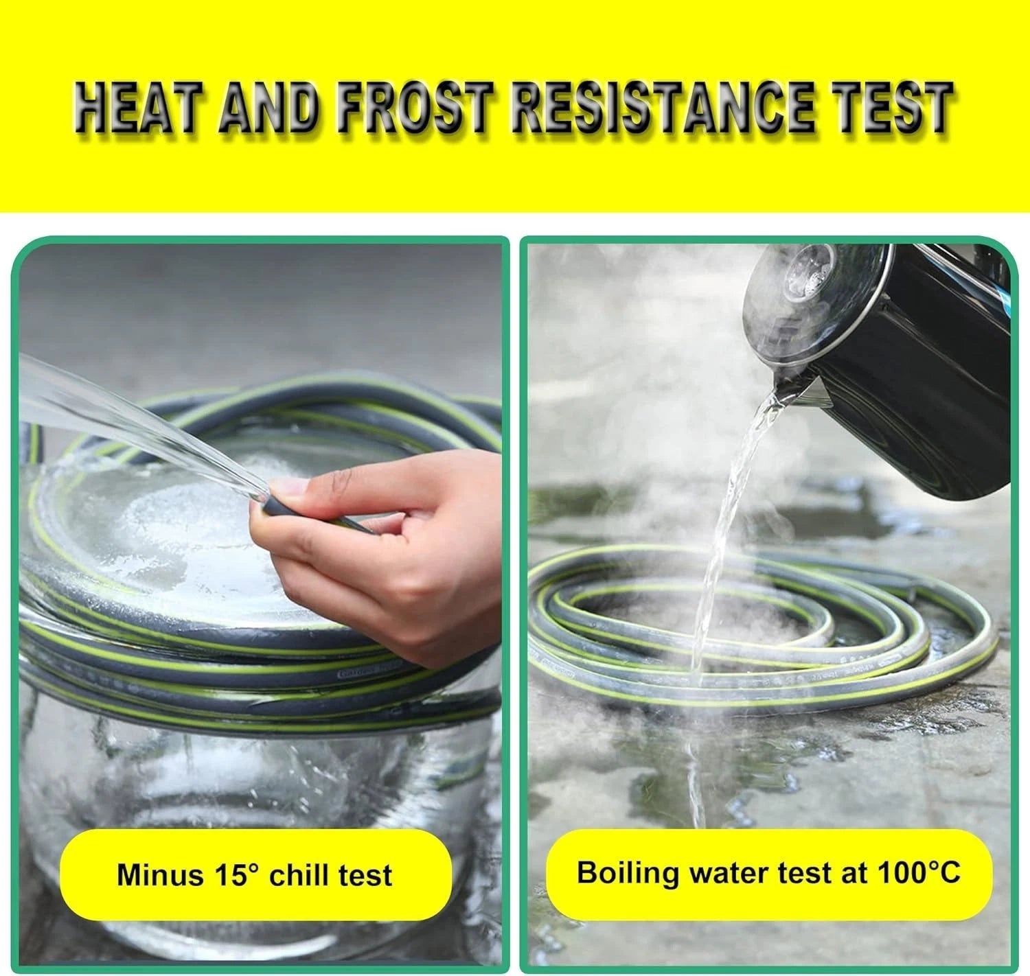 Garden Hose Water Pipe Outdoor Heavy Duty 1/2" Reinforced Anti-Kink +Adapters
