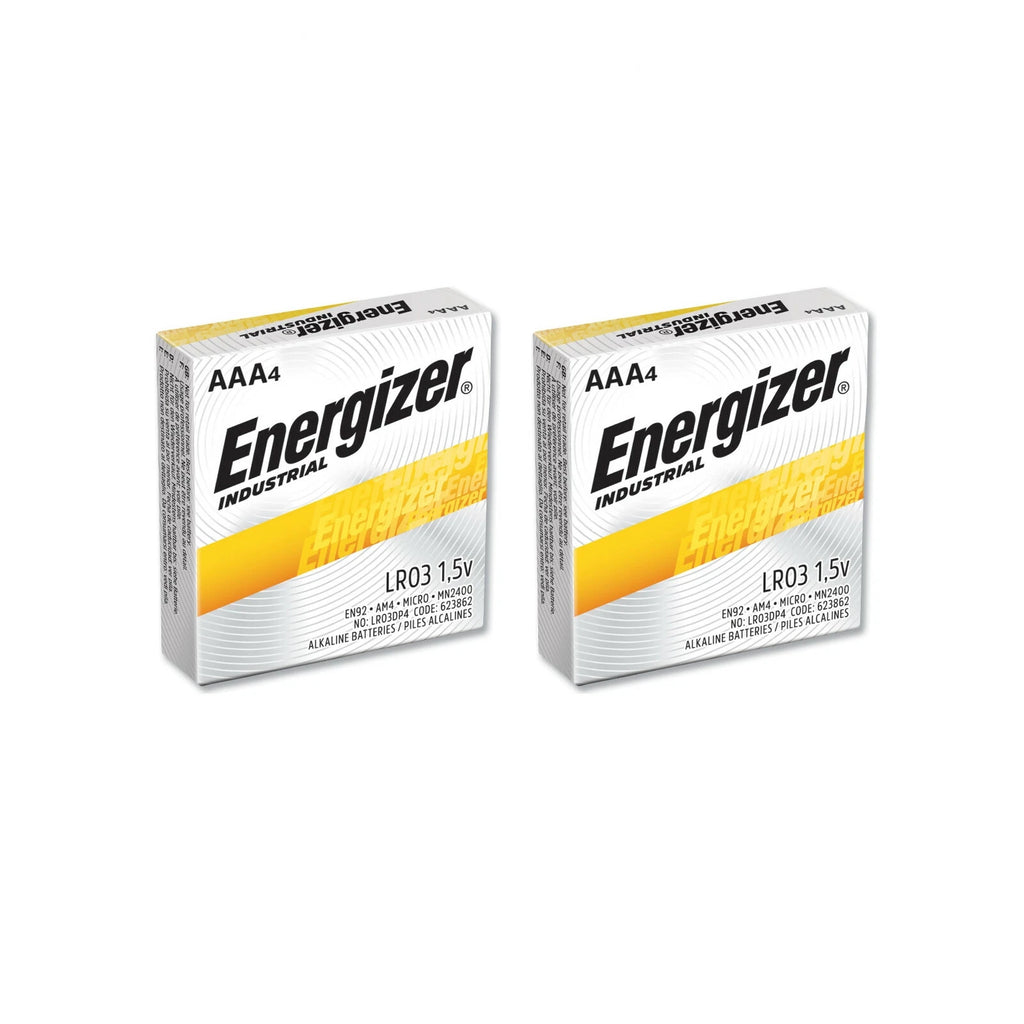 8 Energizer Industrial AAA Alkaline Batteries (EN92, LR03)