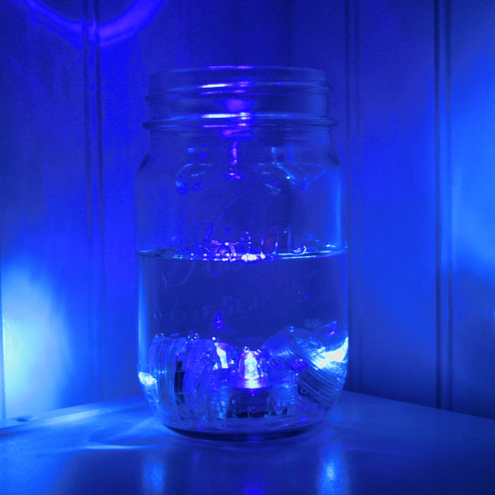 Submersible Waterproof Battery LED Tea Lights ~ Wedding Decoration~Blue 48 Pack