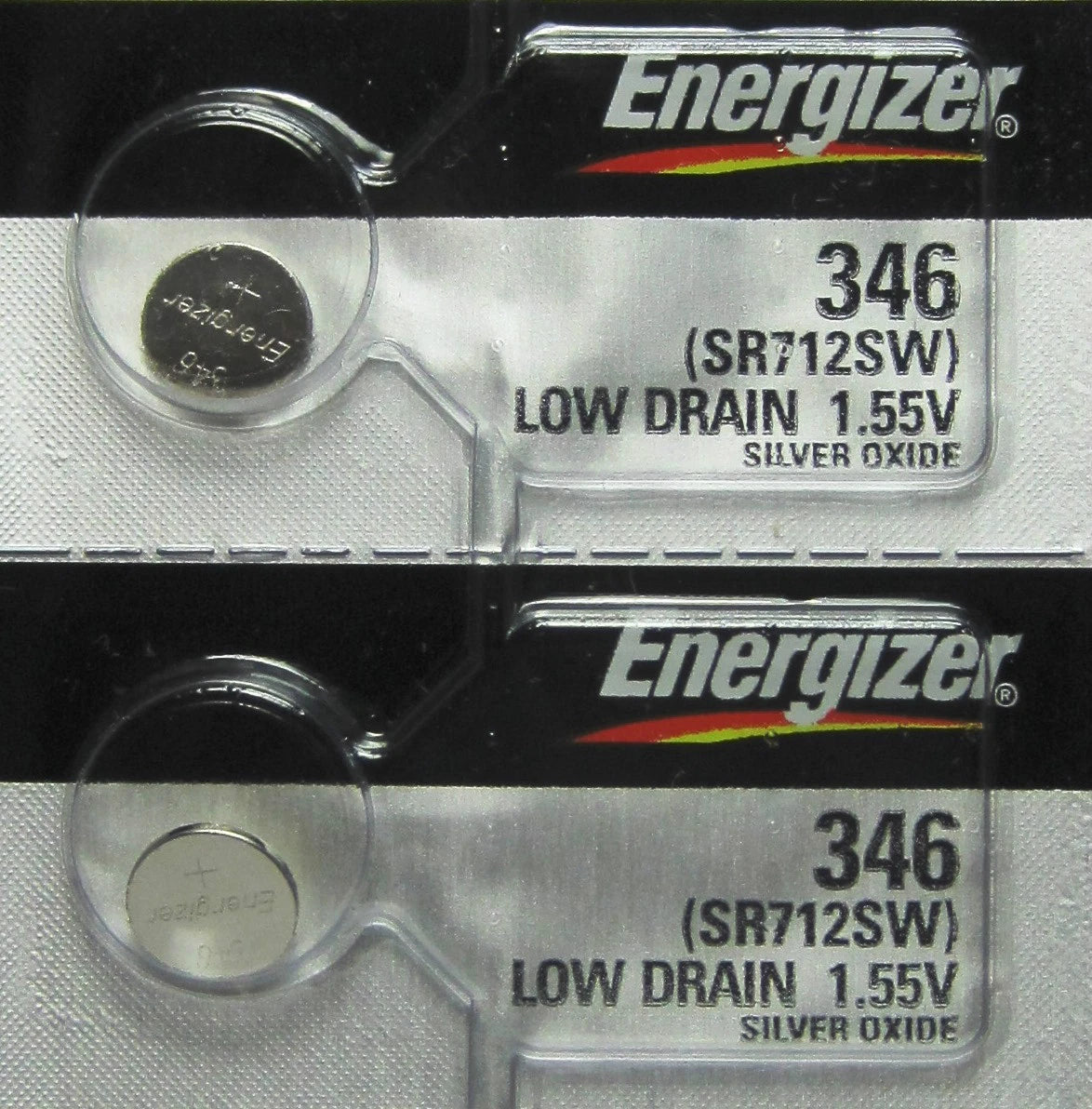 2 Energizer Silver Oxide SR712SW SR712W SR712 1.55V Battery