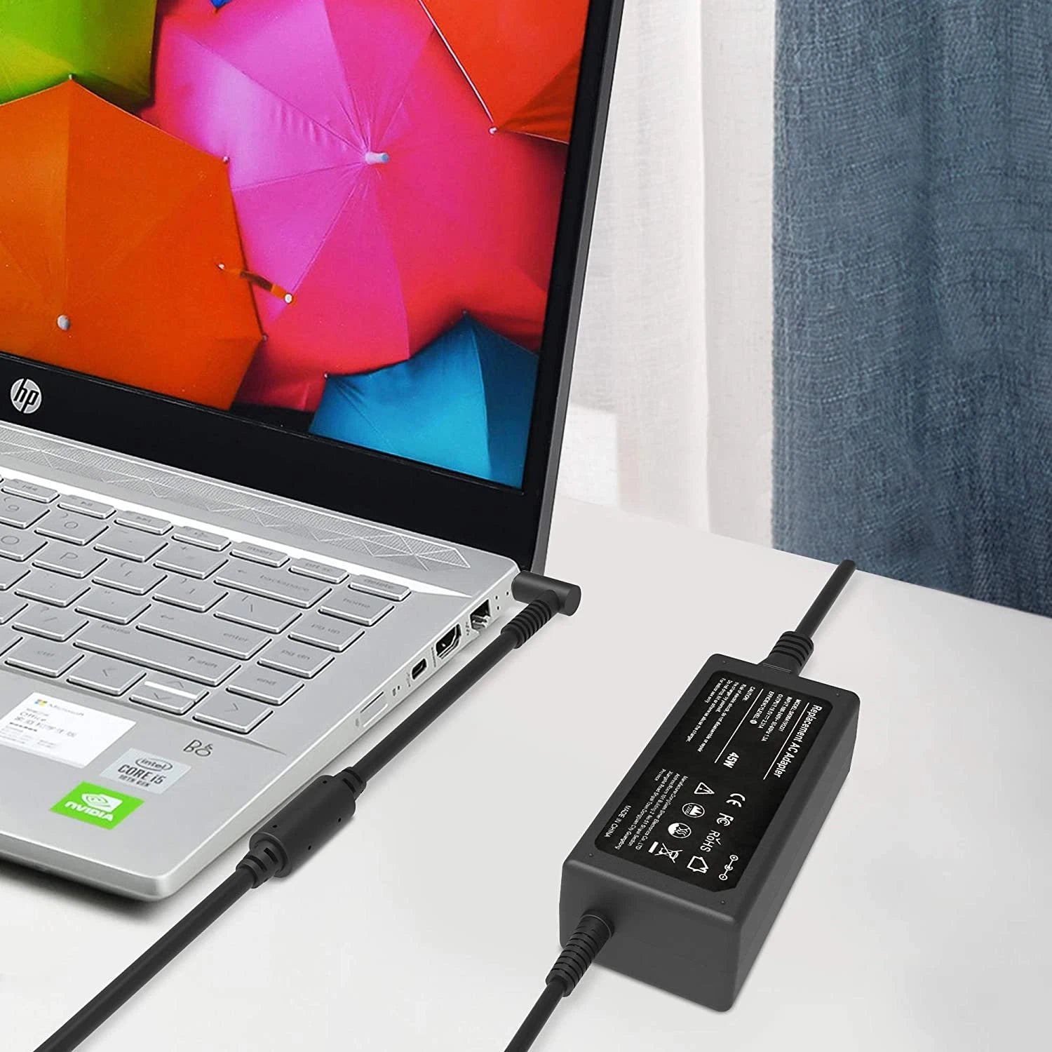 AC Adapter Notebook Charger for HP 19.5V 2.31A Laptop Power Supply Cord 45W