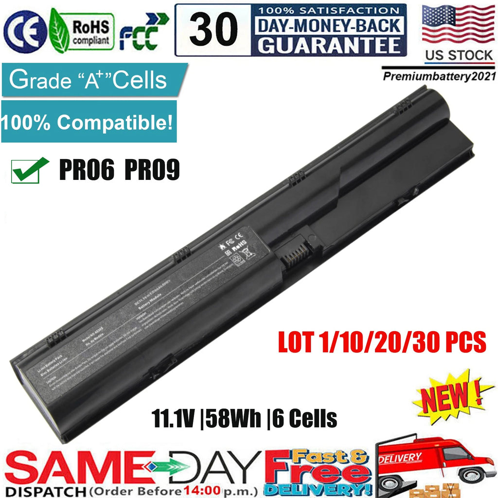 ?LOT PR06 633805-001 Battery for HP Probook 4430s 4530s 4535s 4440s 4540s 4545s