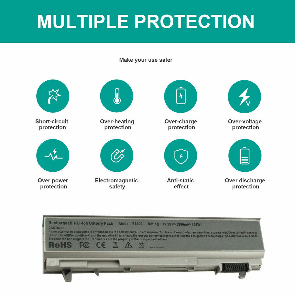 9Cell E6400 Battery for Dell Latitude E6410 E6500 E6510 PT434 MP303 4M529 W1193