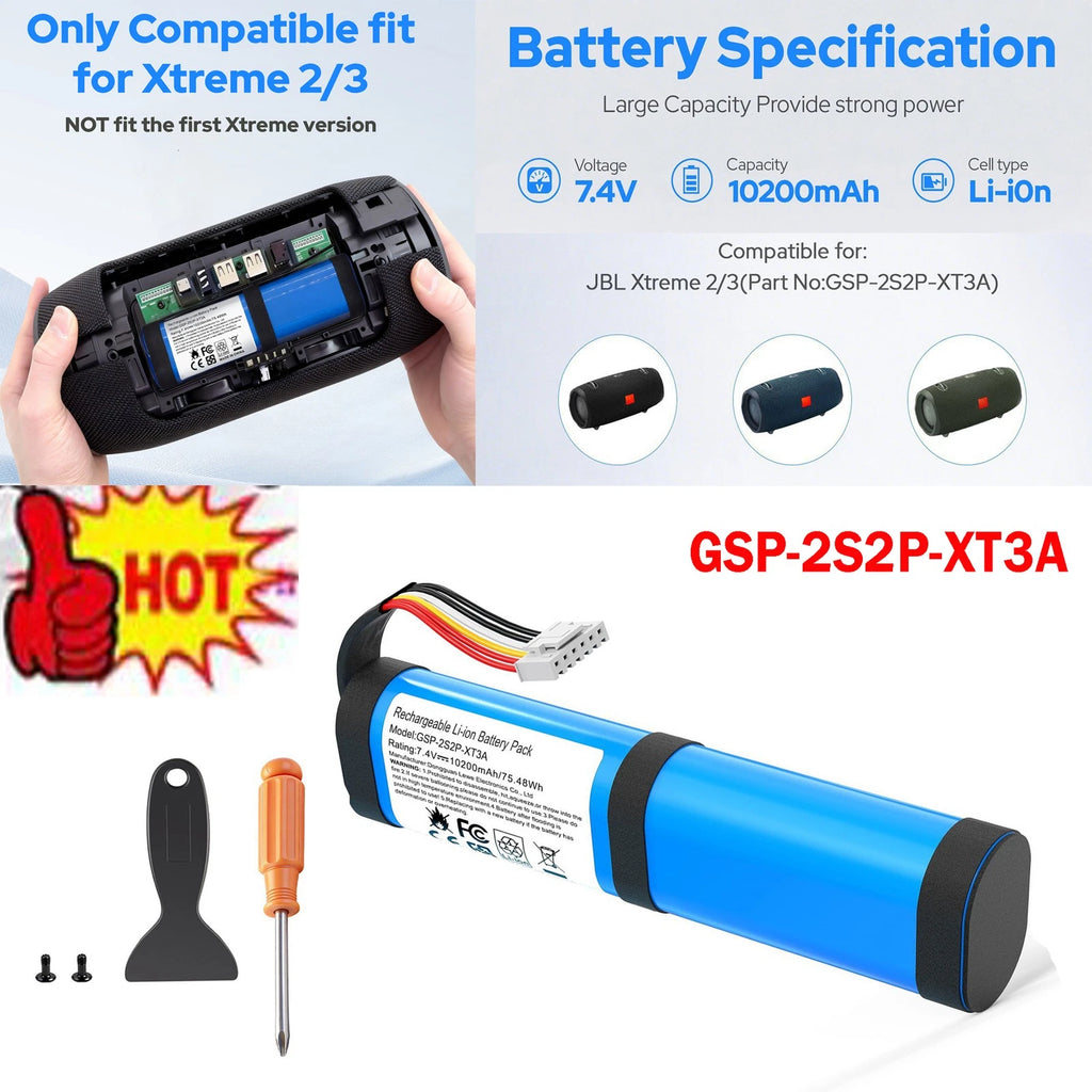 ??GSP-2S2P-XT3A Battery For JBL Xtreme 2 3 Wireless Bluetooth Speaker Waterproof
