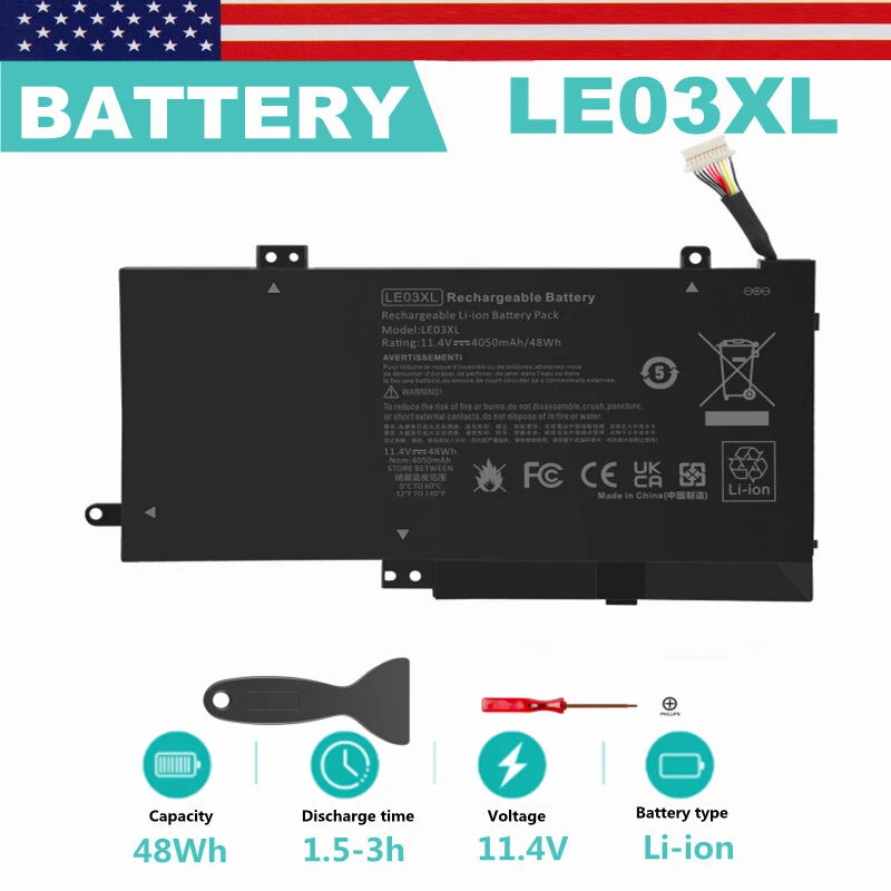 LE03XL Battery 48Wh for HP Envy x360 M6-W m6-w103dx PAVILION X360 796356-005