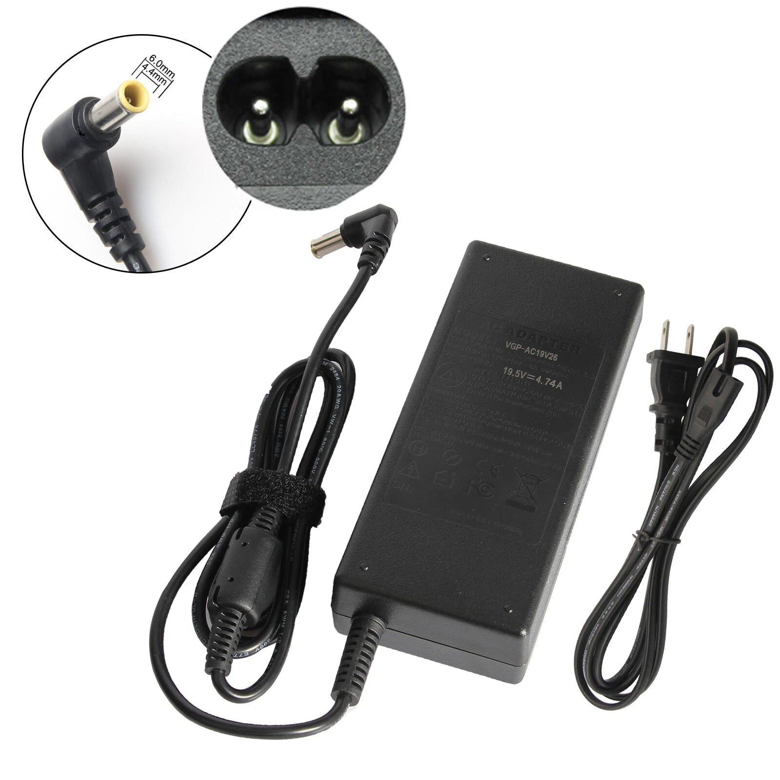 90W 65W AC Adapter Charger For Sony Vaio 19.5V 3.3A Vgp-ac19v43 Laptop