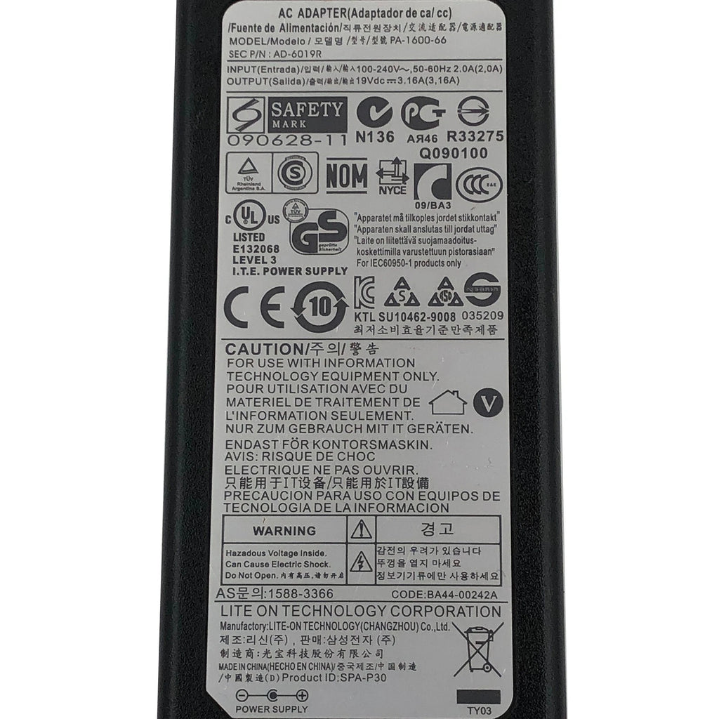 NEW Genuine Lite-On 60W AC Adapter PA-1600-66 AD-6019R Power Supply 19V 3.16A