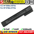 8 Cell Laptop Battery for HP EliteBook 8560w 8570w 632427-001 VH08 632425-001 US