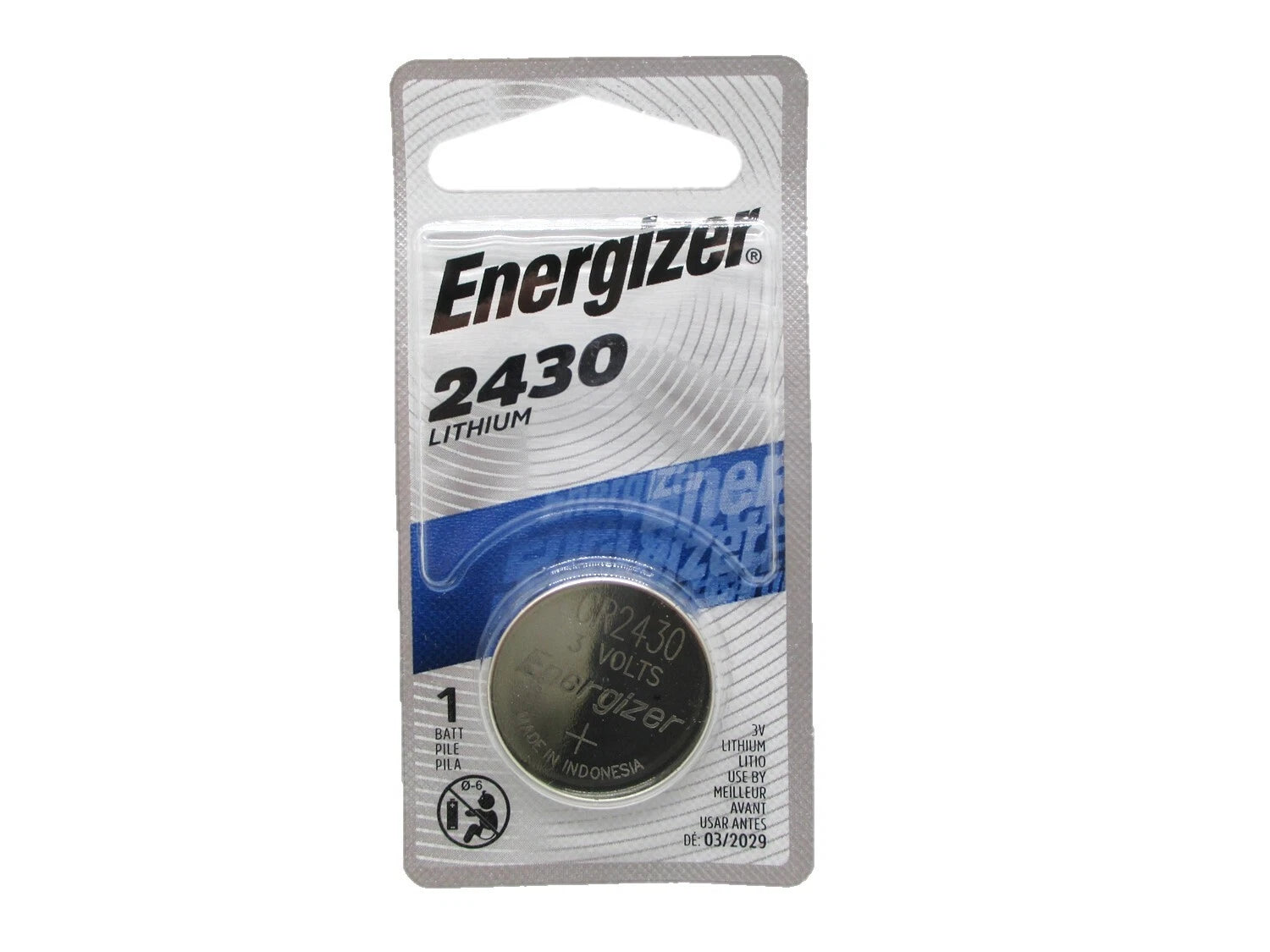 2 Pk Energizer CR 2430 CR2430 Lithium 3-Volt Coin Cell Batteries Exp. 2025