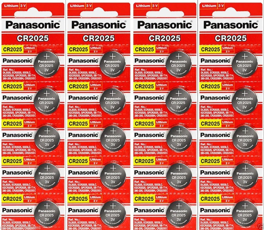 20 x Fresh PANASONIC CR 2025 CR2025 CR2025 LITHIUM COIN CELL Battery Exp 2033