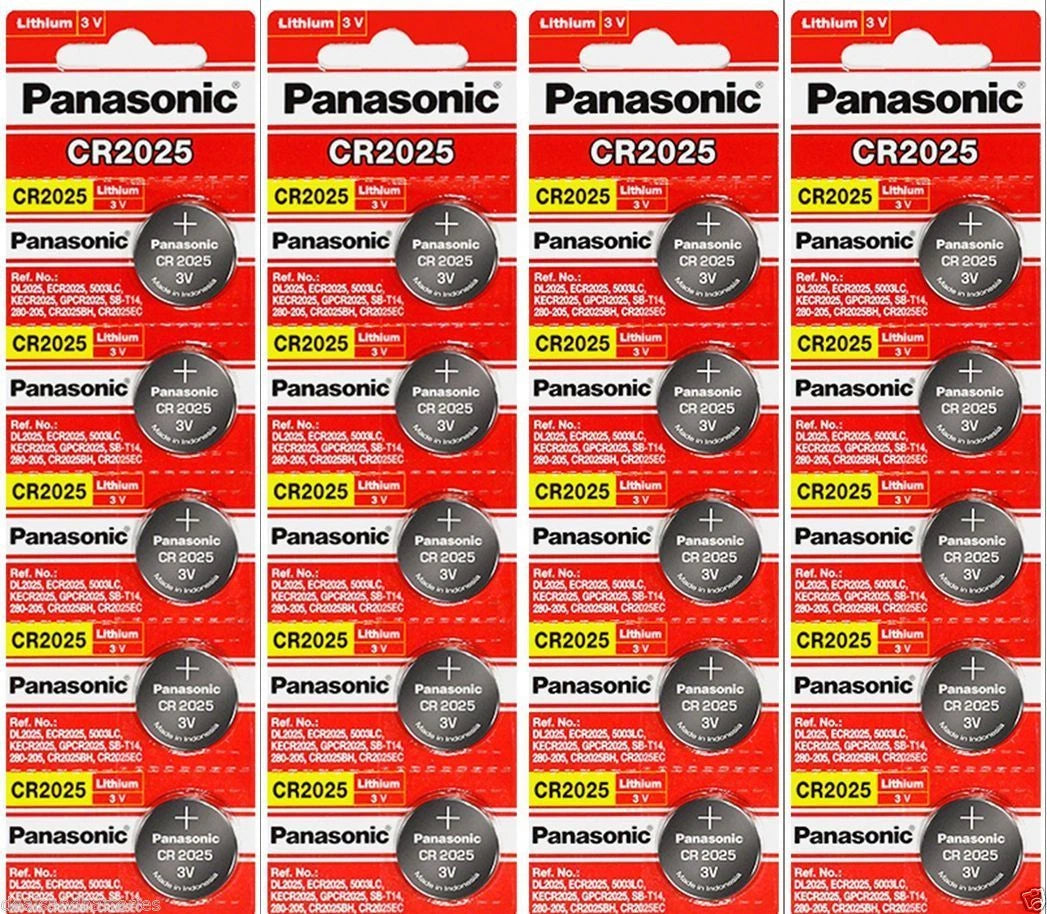 20 x Fresh PANASONIC CR 2025 CR2025 CR2025 LITHIUM COIN CELL Battery Exp 2033