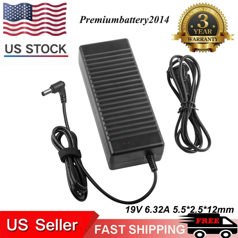 120W 19V 6.32A AC Adapter Charger 5.5*2.5mm For ASUS Laptop Power Supply Cord US