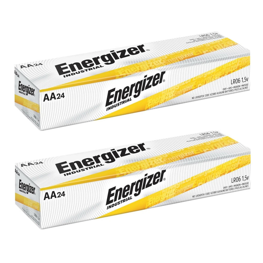 48 Energizer AA Industrial Alkaline Batteries (EN91, LR6)