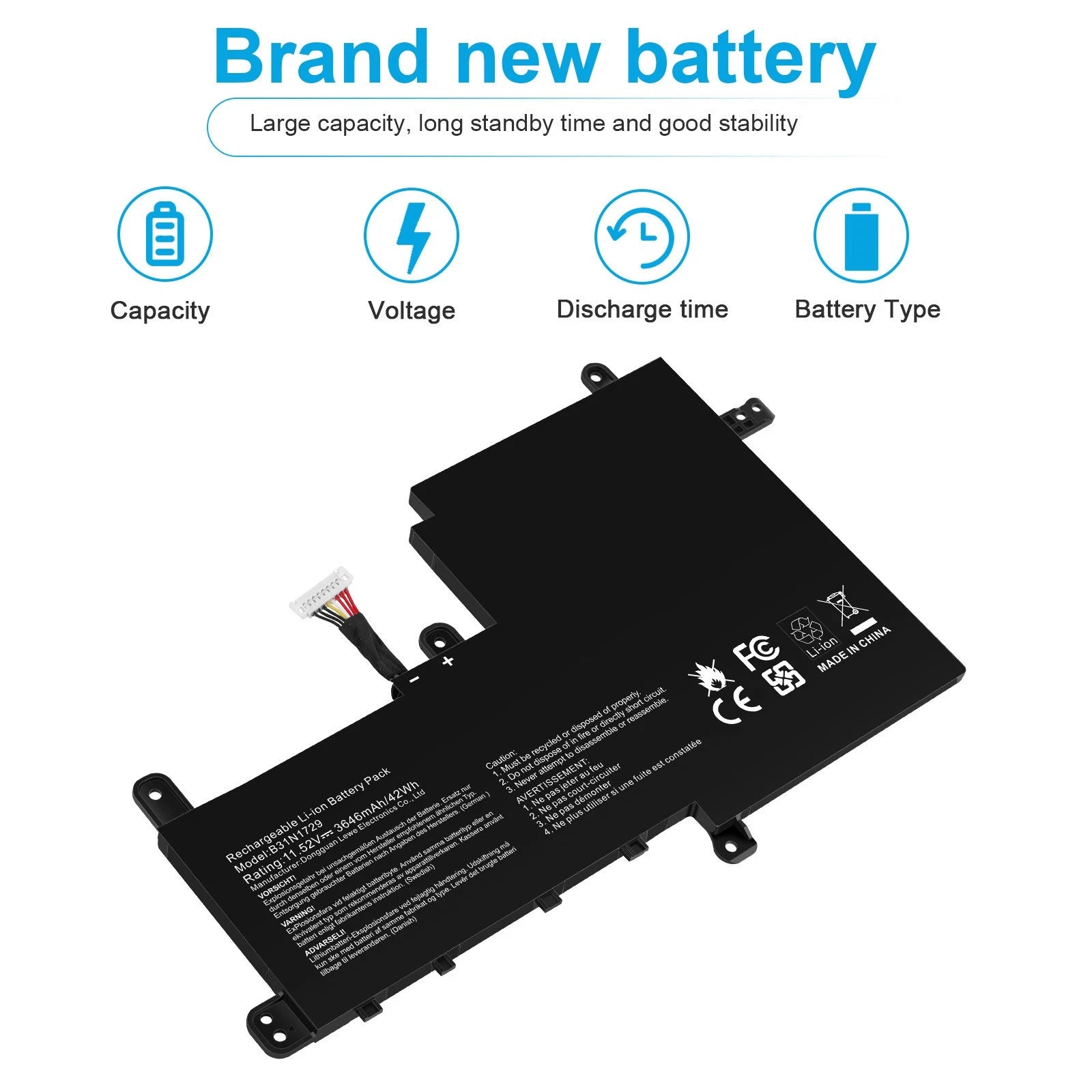 B31N1729 Battery For ASUS VivoBook S15 S530U S530UA S530UF S530UN S530FN X530FN