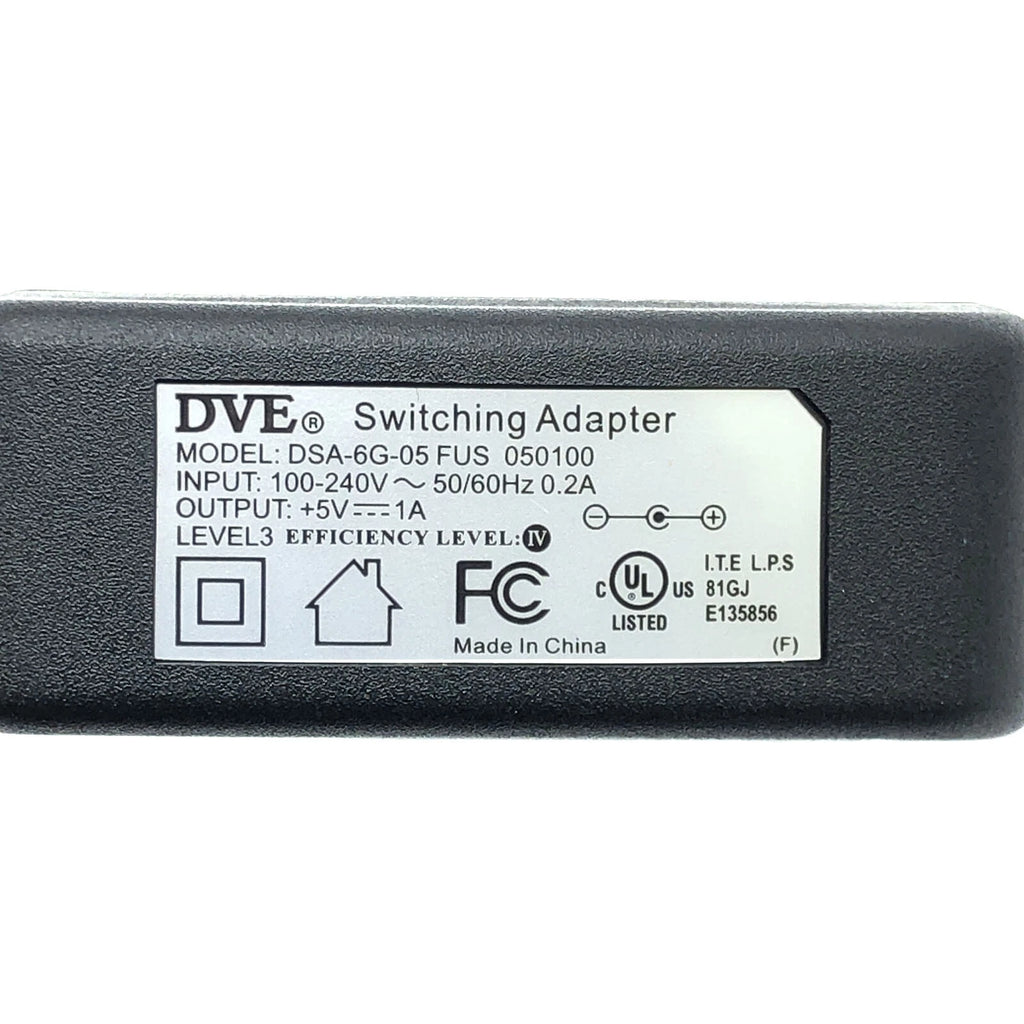NEW Genuine 5W DVE Switching Wall Adapter 5V 1A DSA-6G-05 FUS OEM