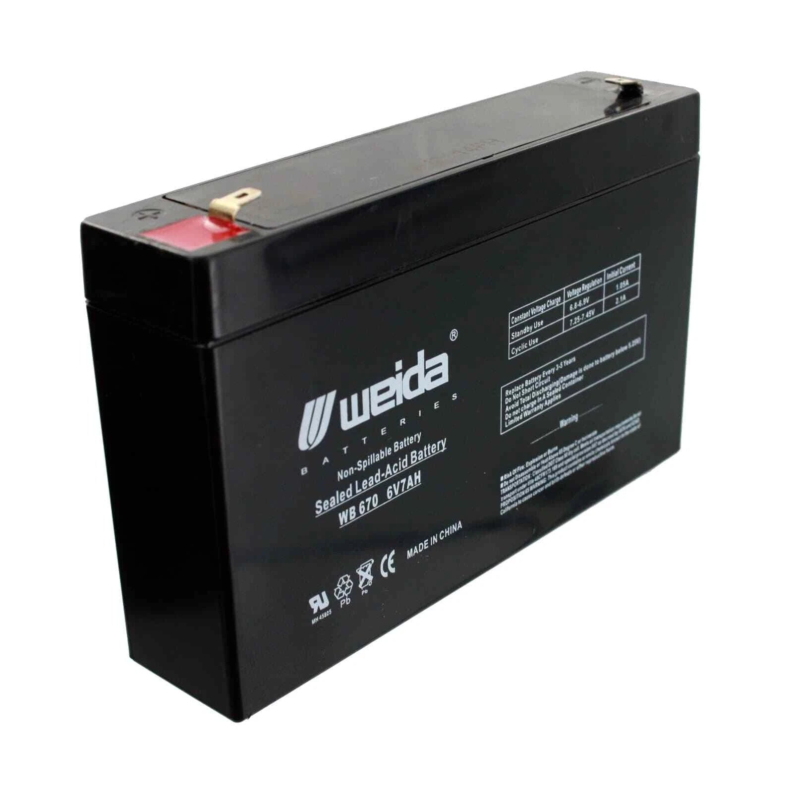 NEW 2PC 6V 7Ah SLA Battery WB670 SLA For UB670, PS670, D5734
