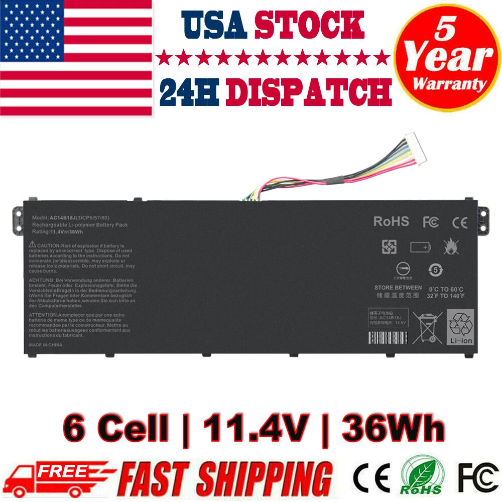 AC14B13J Battery for Acer Chromebook CB5-311 CB3-531 CB5-571 AC14B18J Notebook