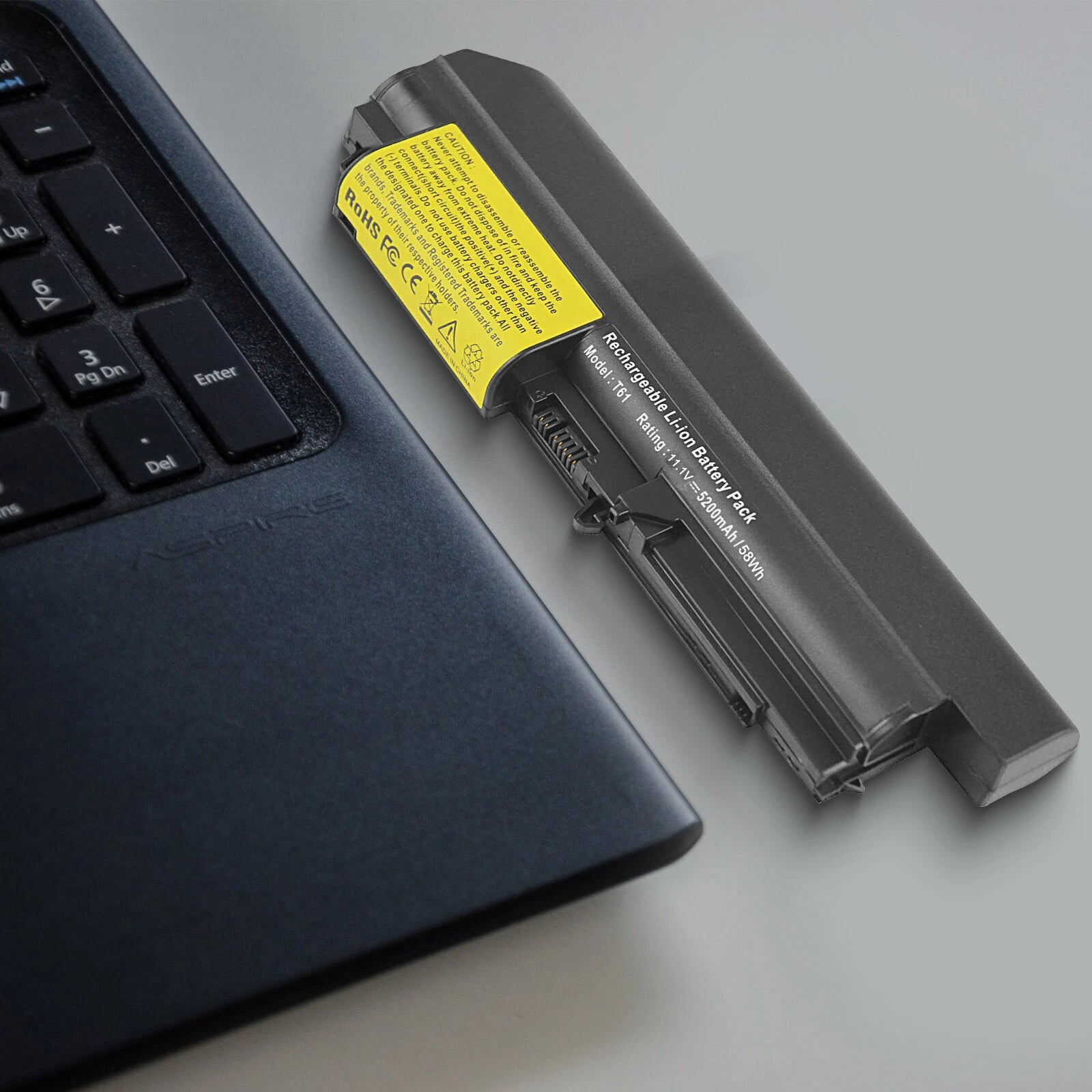 Laptop Battery for Lenovo ThinkPad T400 R400 7443 R61 T61 14.1" Widescreen 58Wh