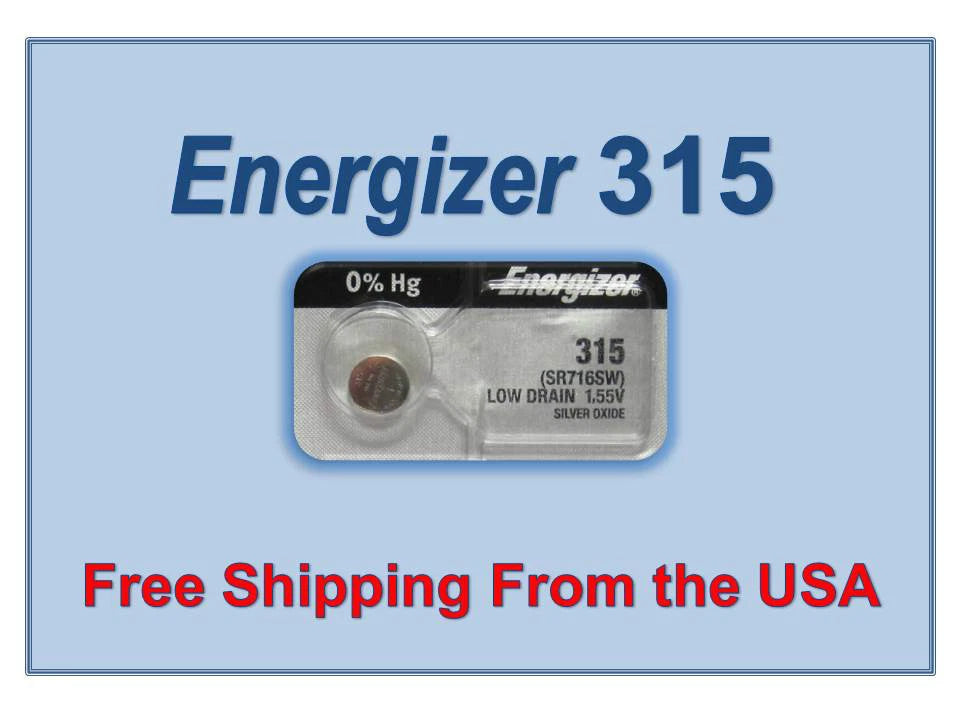1 Energizer 315 SR716SW V315 S38 D315 SP315 614 280-56 SB-AT (SR67) Battery