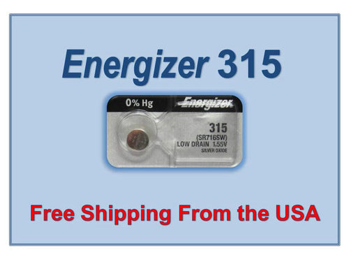 1 Energizer 315 SR716SW V315 S38 D315 SP315 614 280-56 SB-AT (SR67) Battery