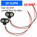 New Pack of 2x 9V Battery Connector Snap Clip Wire Connector Lead Holder T Type
