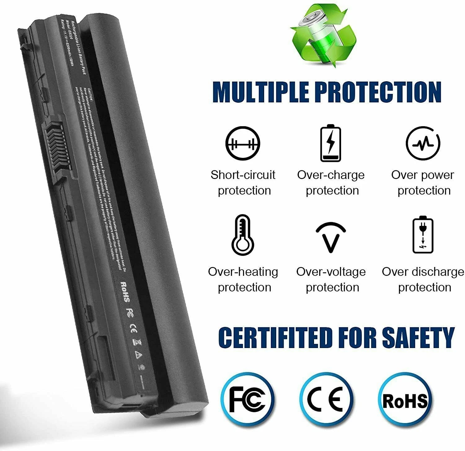 Battery for Dell Latitude E6320 E6220 E6120 E6230 E6330 E6430s J79X4 RFJMW 11.1V