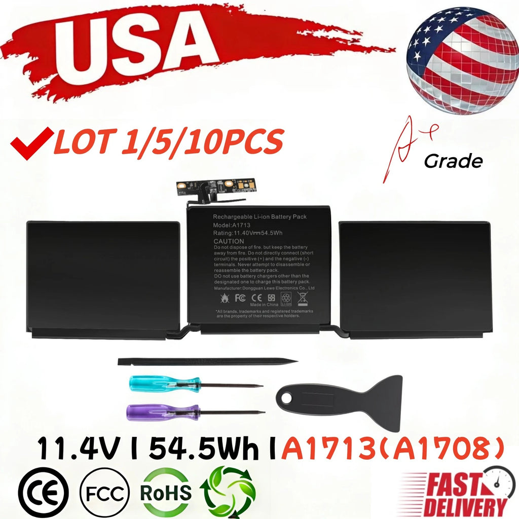 ?LOT 10x A1708 A1713 Battery for MacBook Pro 13 inch Late 2016 Mid 2017 EMC 2978