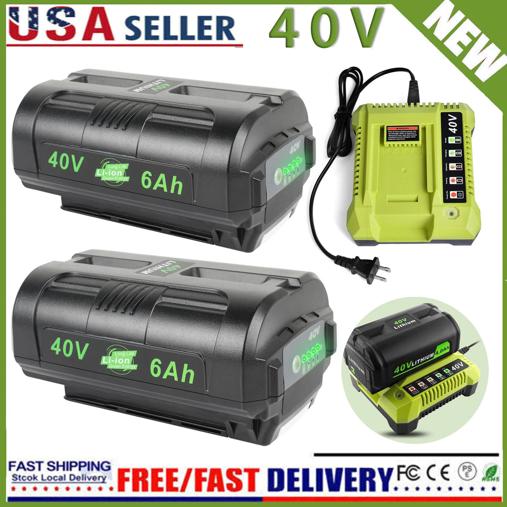 6.0Ah For Ryobi 40V Battery Charger Lithium OP4060 OP4030 OP4050 OP40602 OP40261