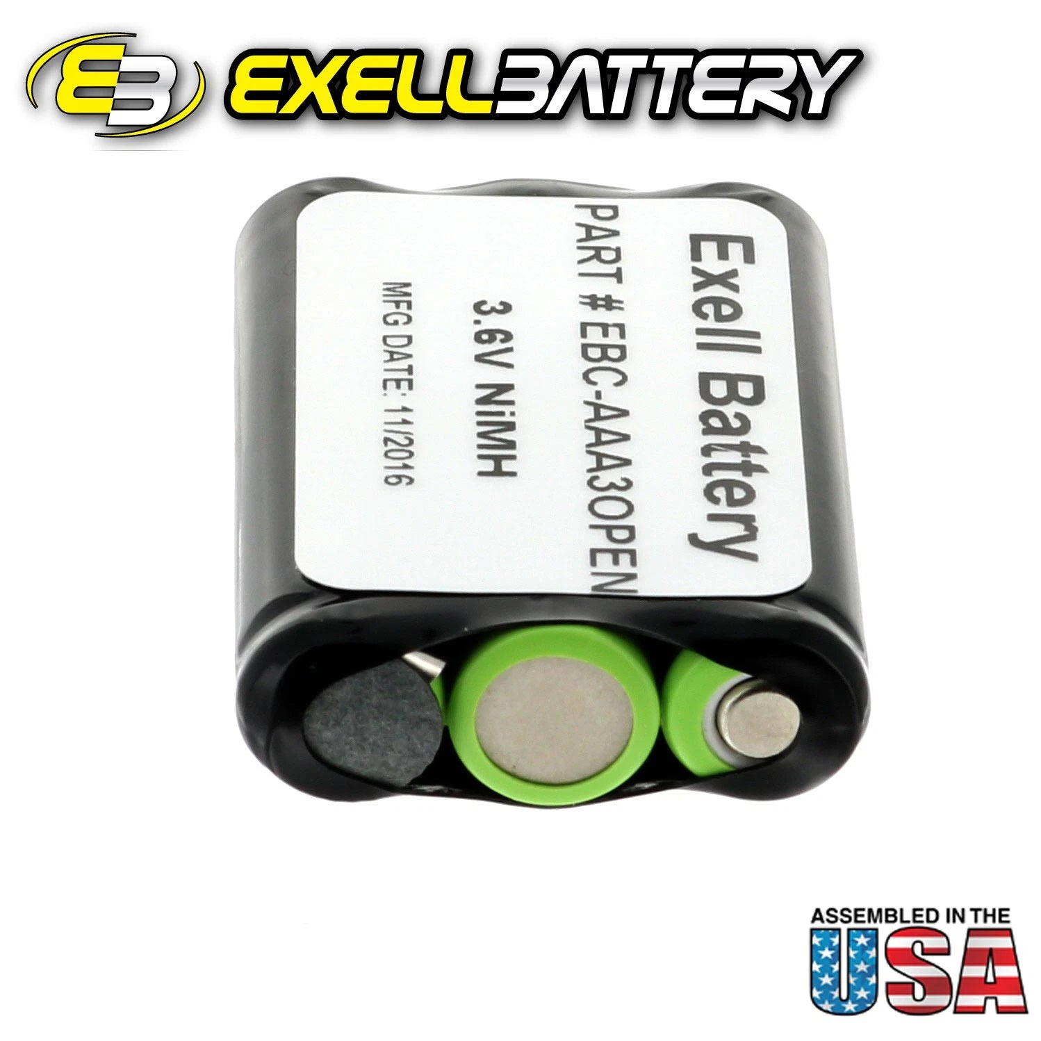 Exell 3.6V 800mAh Rechargeable Battery Pack Electric Shavers Trimmers Massagers