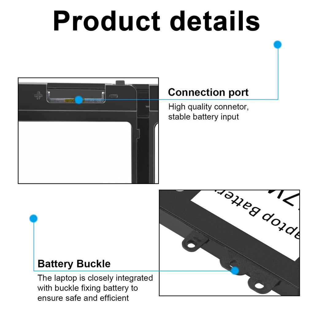 Replace NGGX5 Battery For Dell Latitude 14 E5470 5470 15 E5570 5570 P48F 47Wh