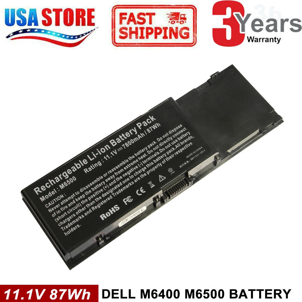 M6400 8M039 Battery for Dell Precision M6500 C565C F678F KR854 9G869 DW554