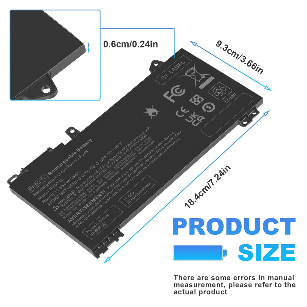 ?RE03XL Battery For HP ProBook 430 G6 440 G6 445 G6 455R G6 450 G7 HSTNN-DB9A US