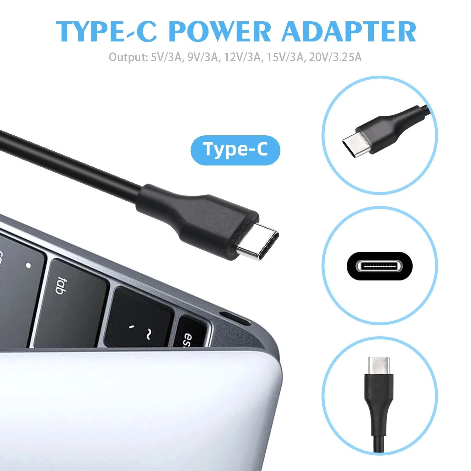 65W USB C Type C LOT Charger for Acer/Lenovo/DELL/HP/Asus/Samsung Power Laptop