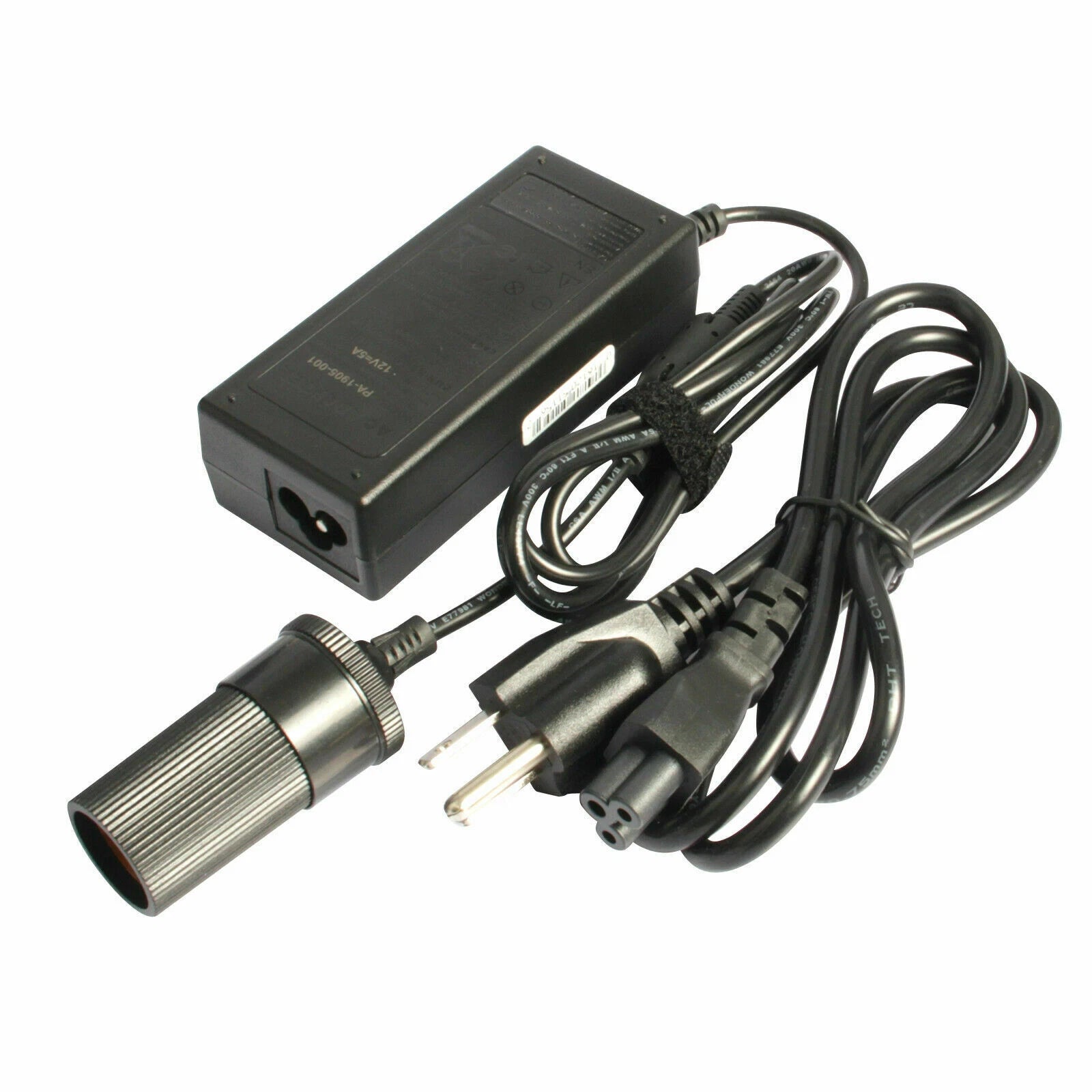 110V-240V AC wall to DC 60W 12V/5A adapter Converter Cigarette Lighter Socket US