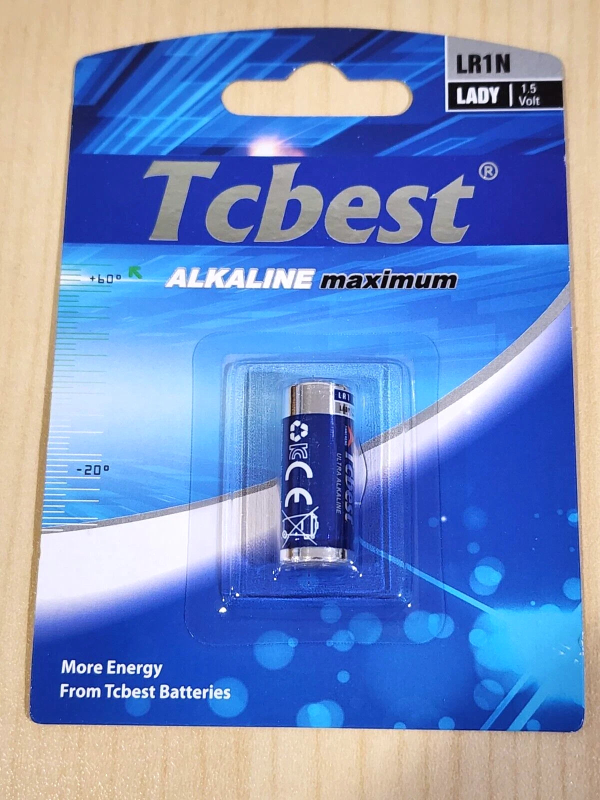 1 x Tcbest E90 N size LR1 batteries 1.5V Alkaline Lady MN9100 AM5 E90 EXP. 2029