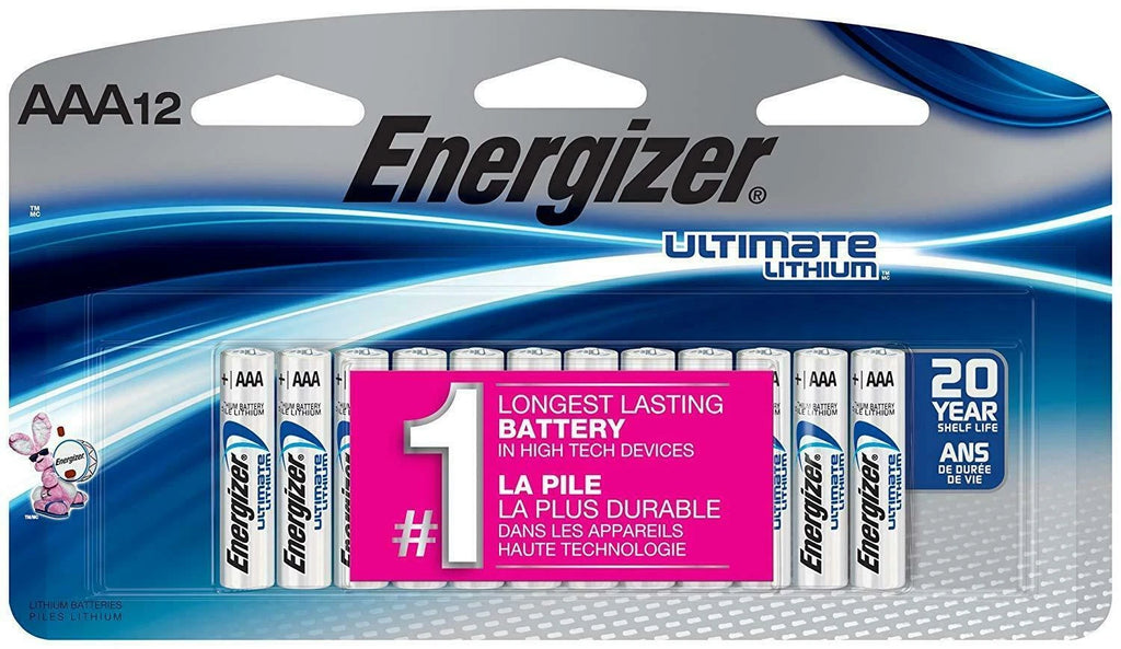 Energizer Ultimate Lithium AAA -Set of (2) 12 ct L92SBP Batteries EX 2038 (24ct)