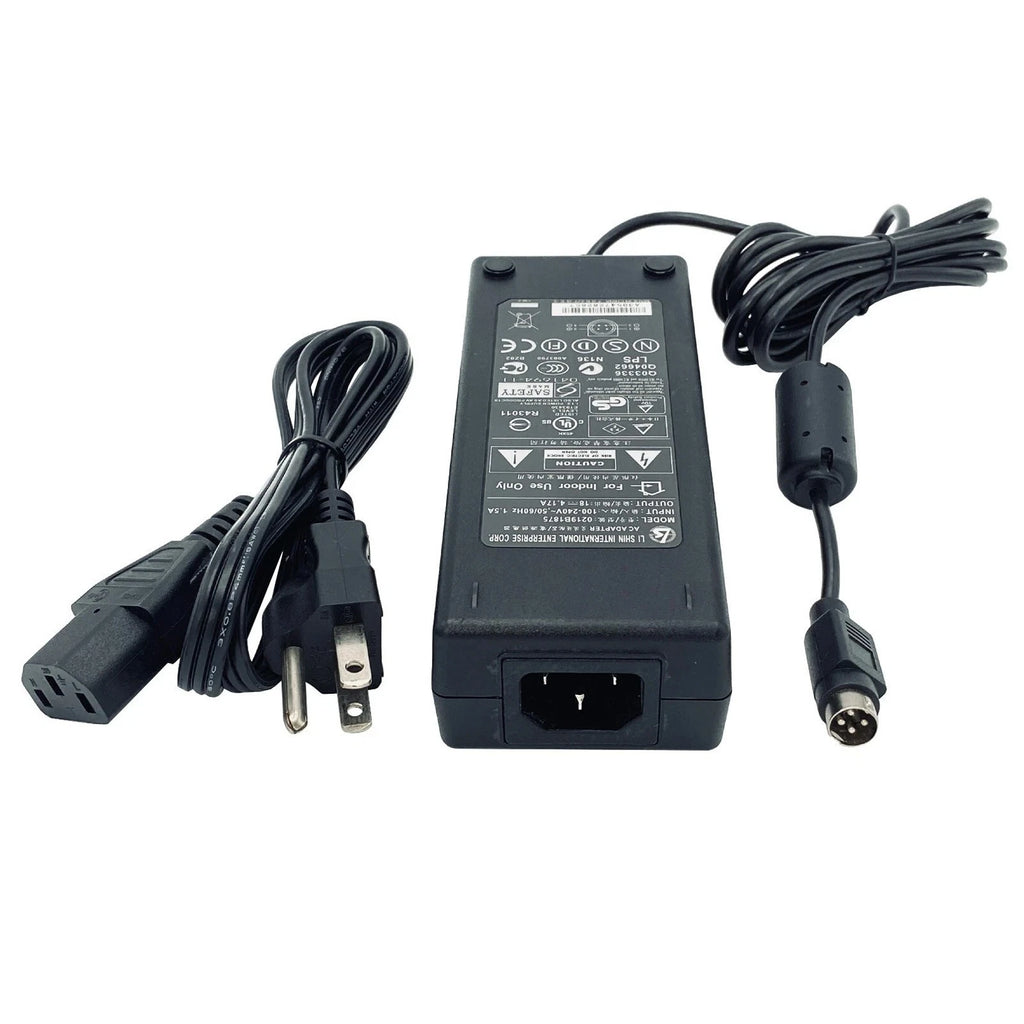NEW Genuine Li Shin AC Power Adapter 0219B1875 Charger 18V 4.17A 75W 4-Pin Plug