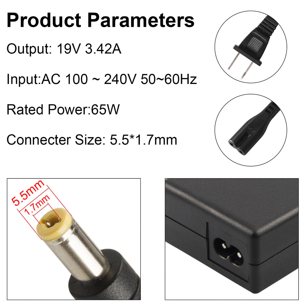 AC Adapter Charger For Acer Aspire P5WE6 PEW71 PEW76 Laptop Power Supply Cord