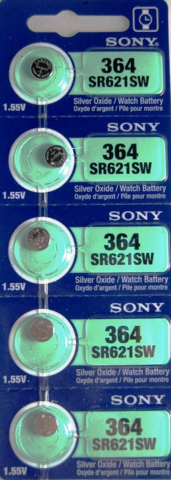 MURATA / SONY 364 SR621SW (2 piece) SR621 364 SILVER OXIDE Battery US Seller