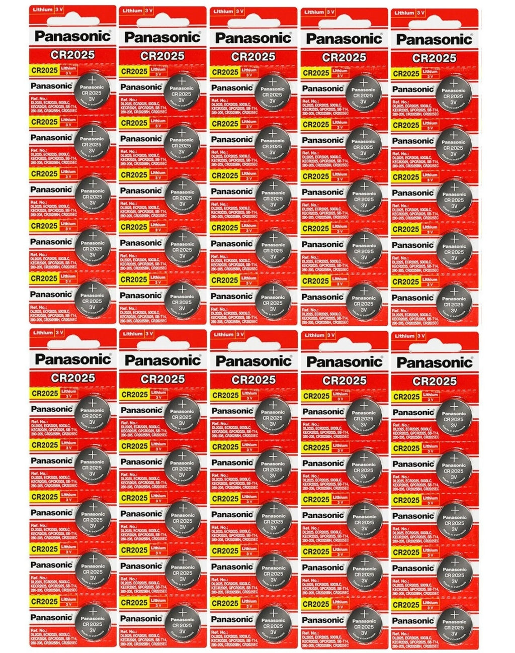 LOT 2-5-10NEW Panasonic 3V LITHIUM BATTERY CR2025 2025 BR2025 DL2025 Button Cell