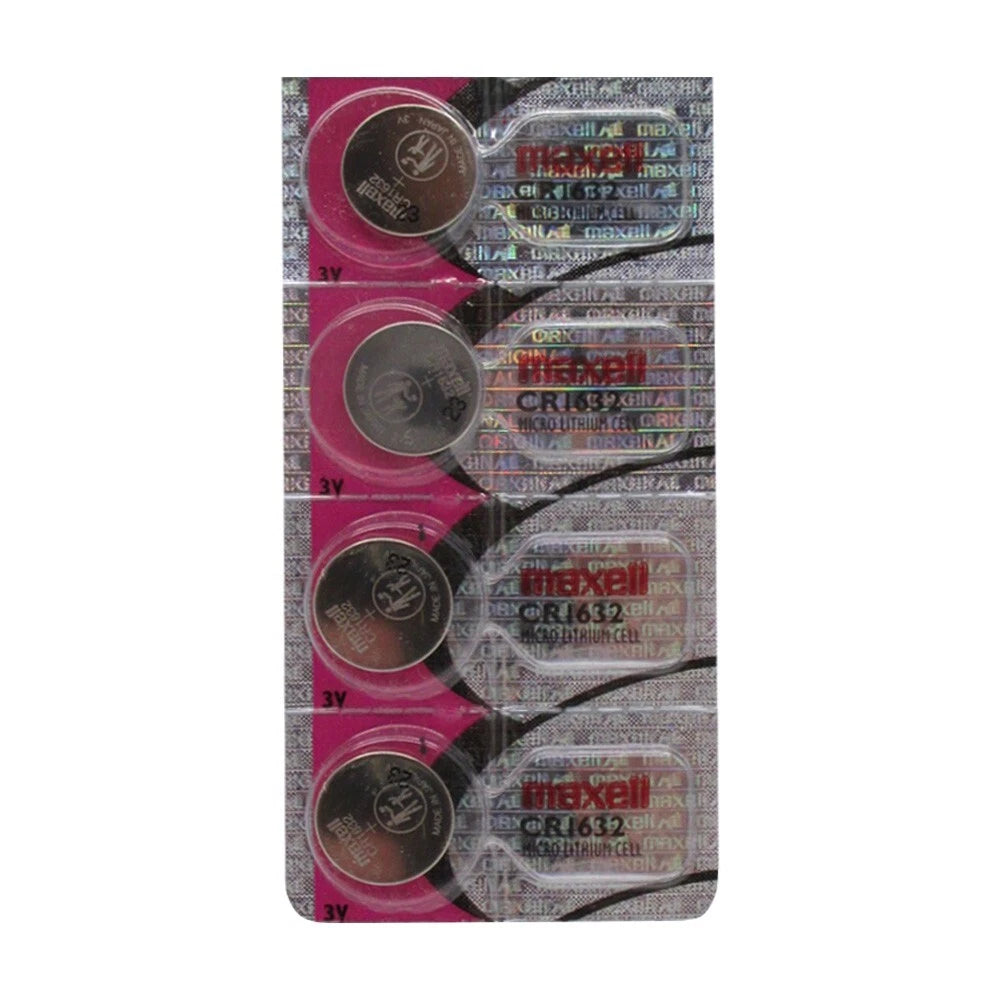 4 PACK FRESH MAXELL CR1632 ECR1632 1632 3V Lithium Coin Battery Brand New!