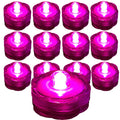 12 Pack PINK Submersible Waterproof Underwater Battery LED Tea Light~Wedding