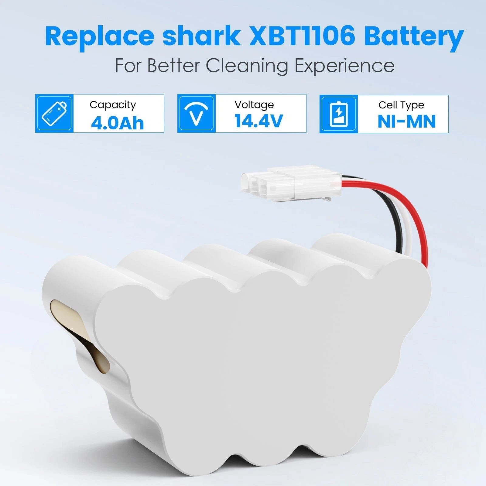14.4V 4Ah Ni-Mh Battery for Shark XB1100 SV1112 Freestyle Navigator Stick Vac