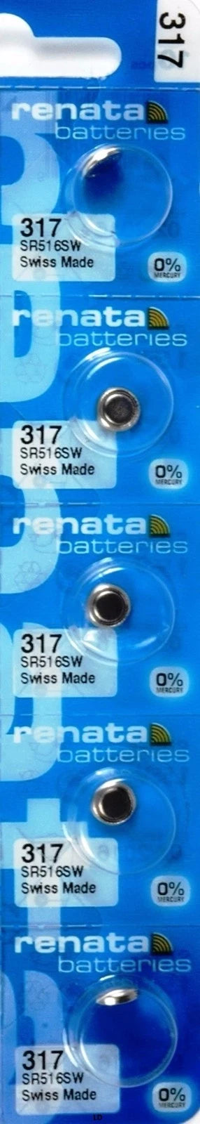 317 RENATA SR516SW SR516W WATCH BATTERIES New packaging Authorized Seller