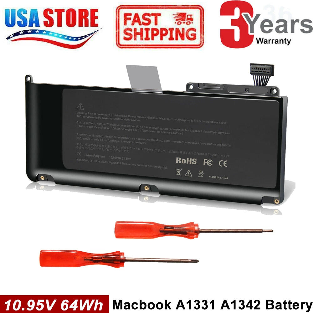 Battery A1331 for Apple MacBook 13" A1342 (White Unibody Late 2009-Mid 2010) PC