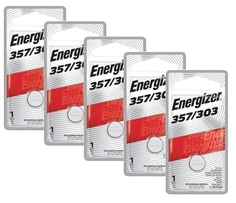 Energizer 357 Zero Mercury Silver Oxide Batteries 3 Pk