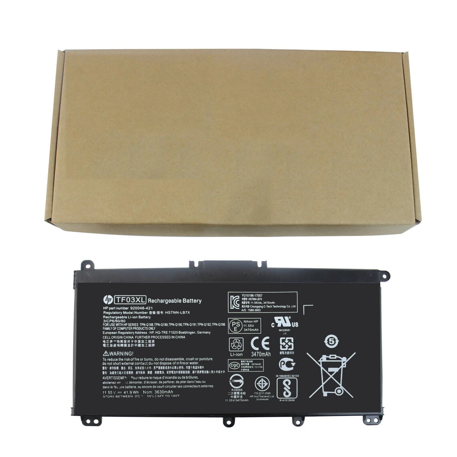 Genuine TF03XL Battery For HP Pavilion 15-CC 15-CK 15-CD 14-CD Series 920070-855